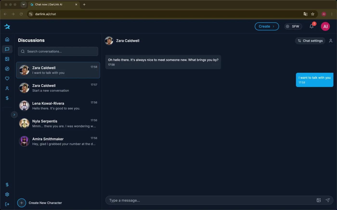 A DarLink AI chat