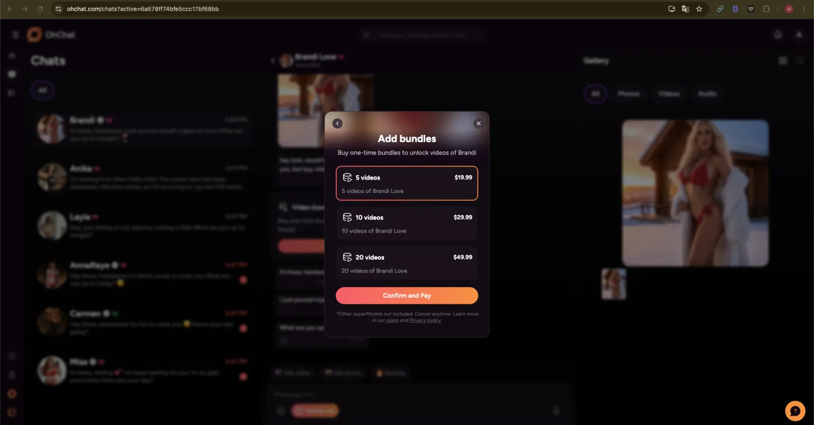 OhChat video bundle pricing